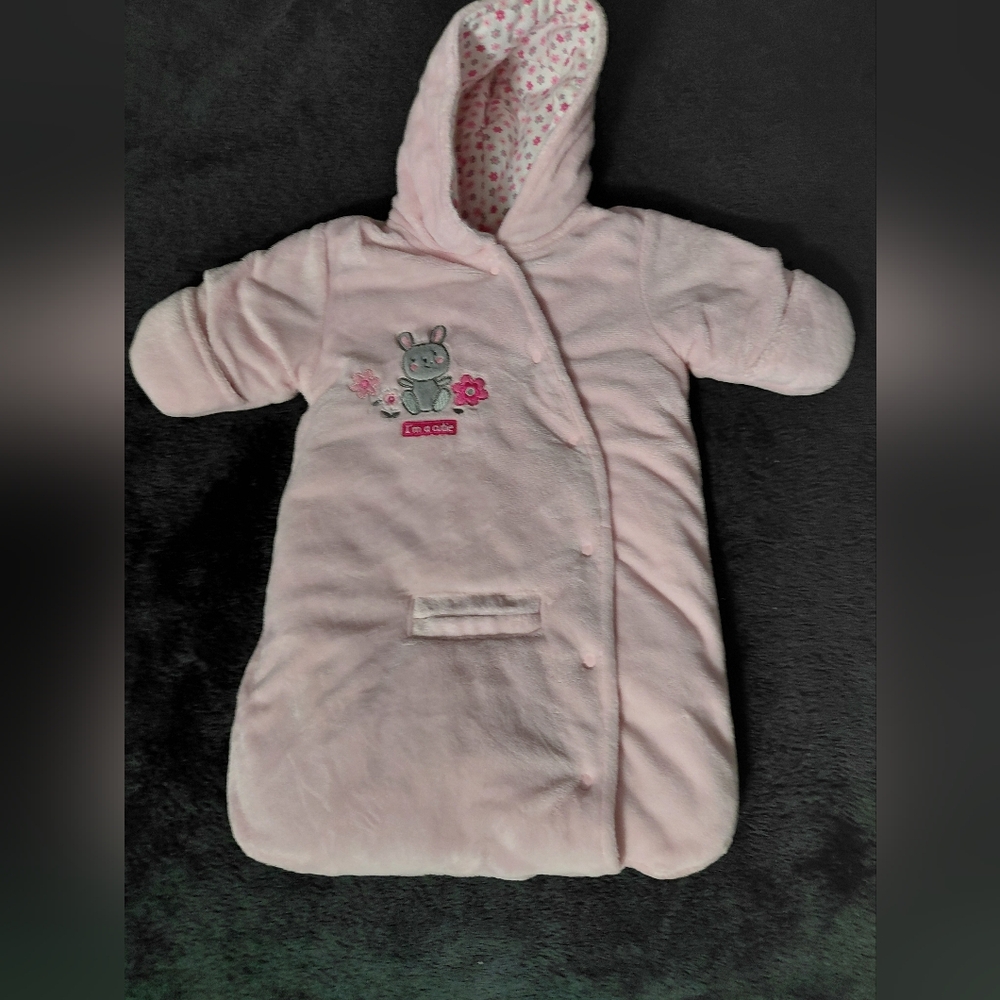 Carter's Soft Pink Sleep Sack with Rabbit Design